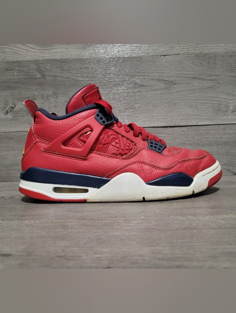 Air Jordan 4 Retro SE FIBA Mens Size 9.5 Red Navy CI1184-617